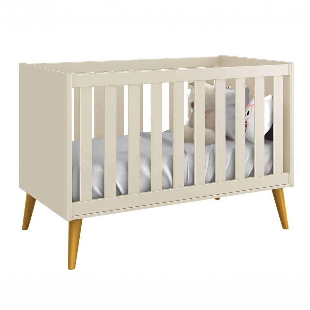 Jogo De Quarto Para Bebê Completo 3 Portas Théo New Areia Fosco Com Madeira - Reller - 3