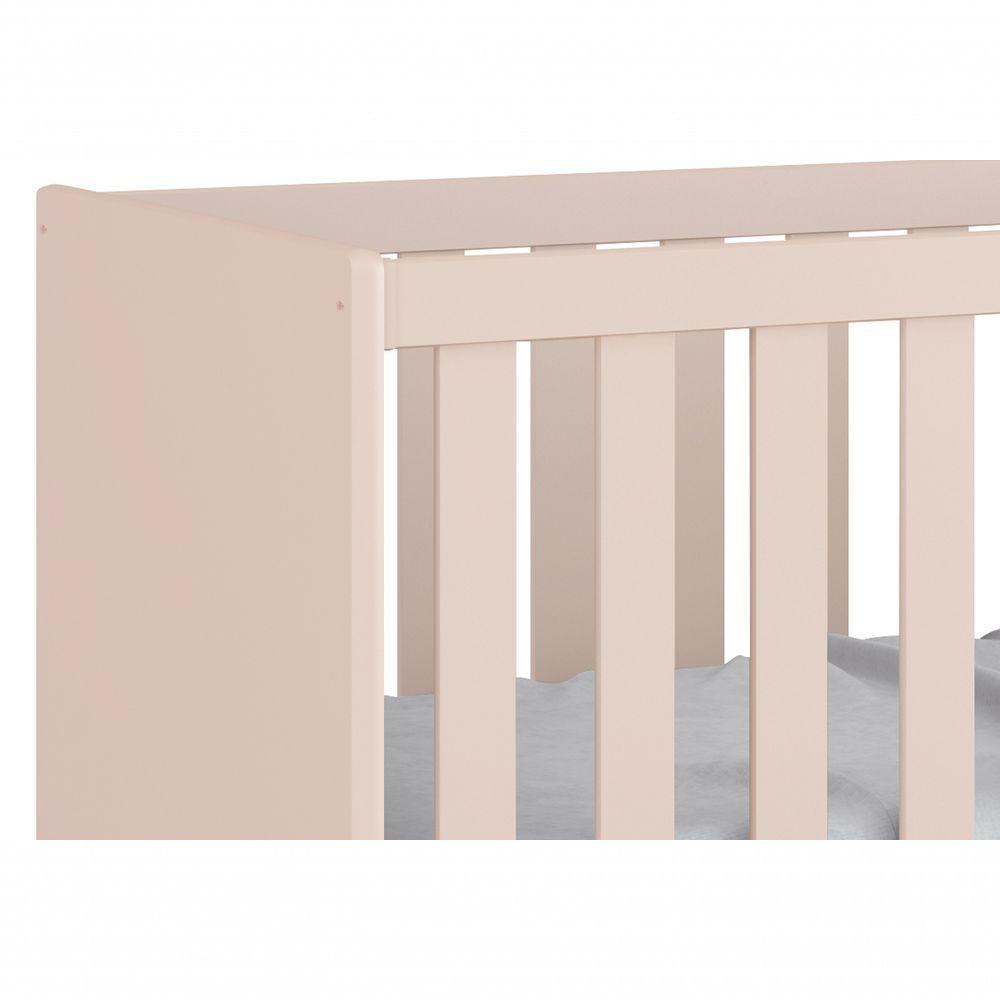 Berço Americano Théo New Rosa Fosco Com Natural - Reller - 4