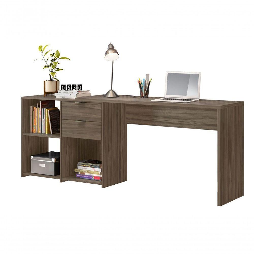Mesa Para Computador Office Zínia Nogal - Moveisaqui - 1