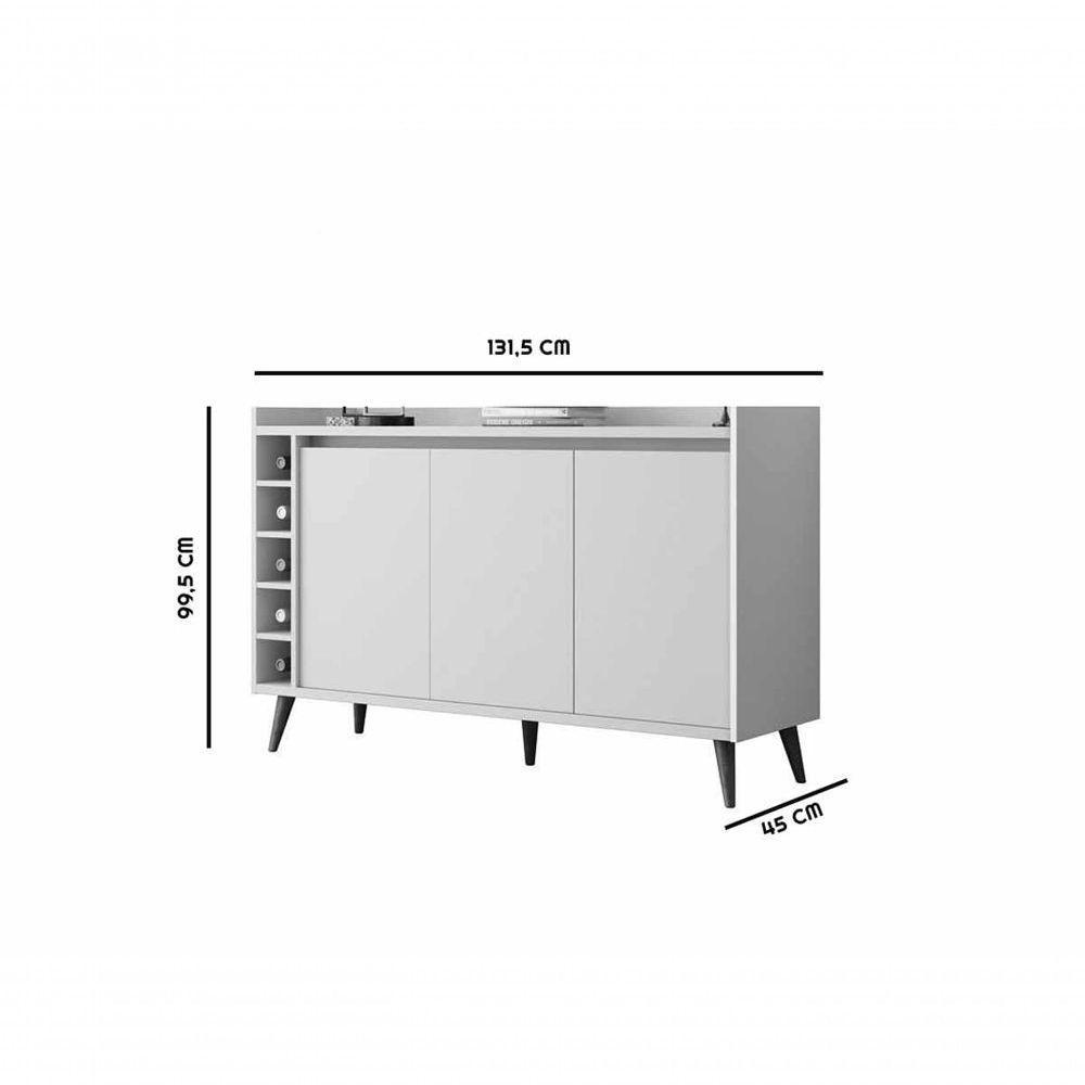 Buffet Com Adega Estilo Freijó - Moveisaqui - 6