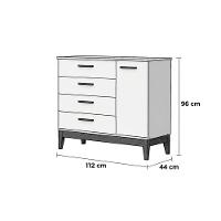 Jogo De Quarto Para Bebe Completo 4 Portas Flip Areia Com Savana