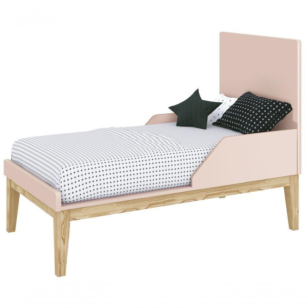 Berço Americano Classic New Rosa Fosco Com Natural - Reller - 5