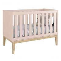 Berço Americano Classic New Rosa Fosco Com Natural - Reller - 1