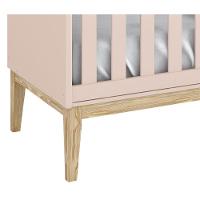 Berço Americano Classic New Rosa Fosco Com Natural - Reller