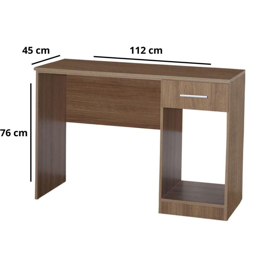 Kit Estante Para Livros Mesa Escrivaninha Giovana Mel Com Porta - 10