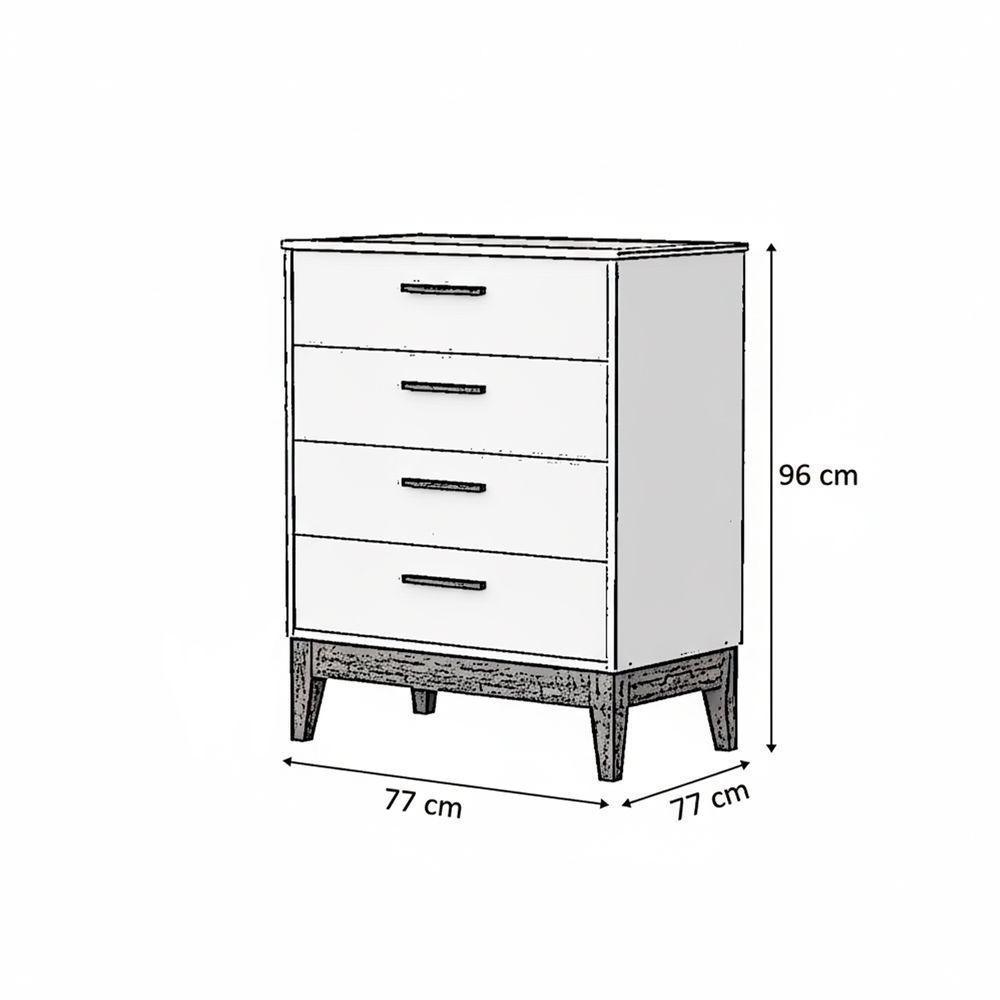 Jogo De Quarto Para Bebe Completo 3 Portas Flip Areia Com Savana - 3