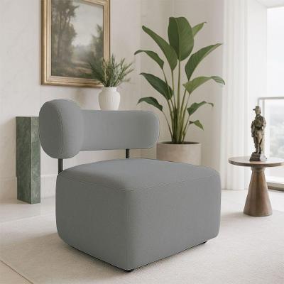 Poltrona Decorativa Orgânica Maya Veludo Ferro Preto - Pallazio Cor Grafite