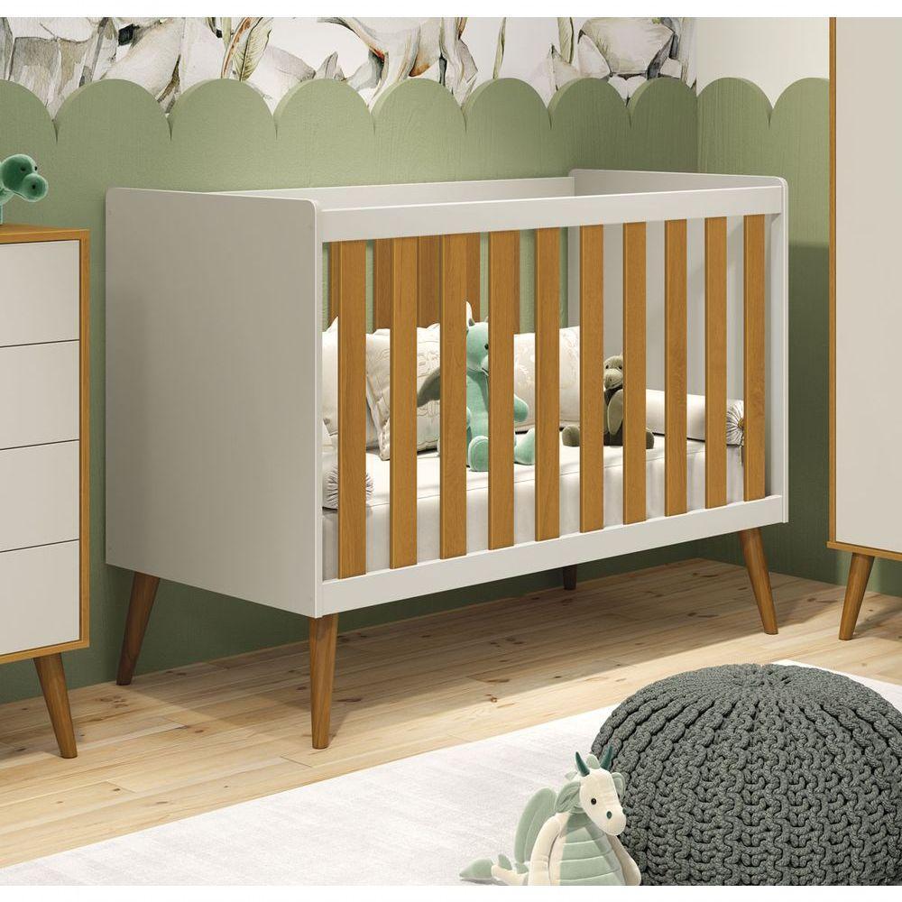 Berço Americano Retrô Isis Areia Fosco Com Savana Fosco - Moveisaqui - 4