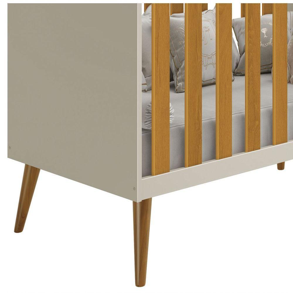 Berço Americano Retrô Isis Areia Fosco Com Savana Fosco - Moveisaqui - 5
