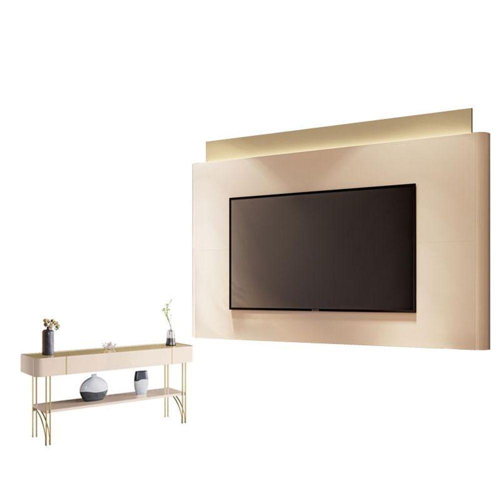 Home Suspenso Galax Com Aparador Vivant Champanhe Off White - Hb Móveis - 1