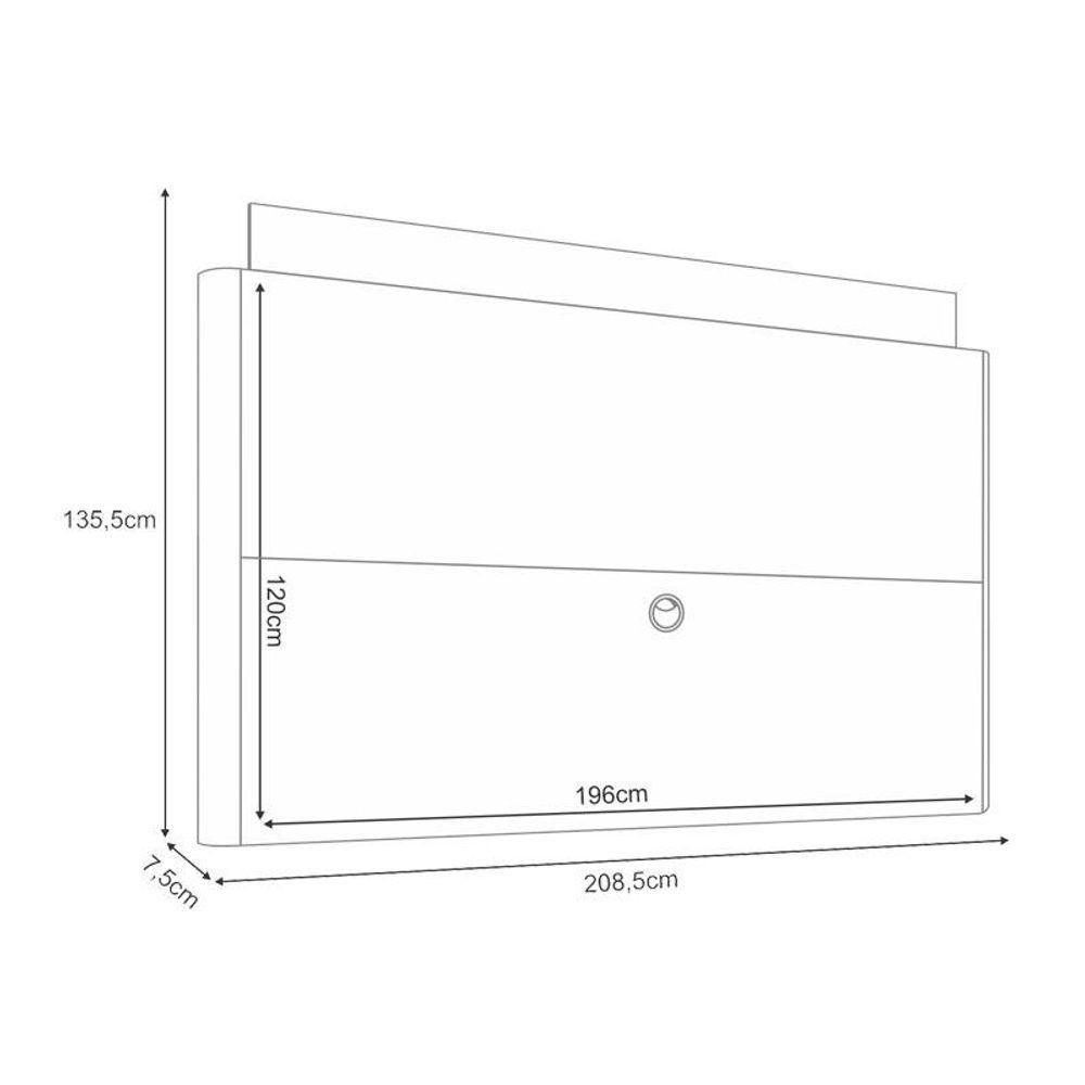 Home Suspenso Galax Com Aparador Vivant Champanhe Off White - Hb Móveis - 3