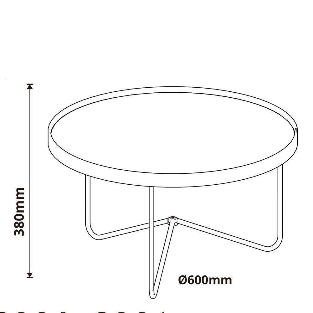 Mesa De Centro Jb 8006 Luxo Off White Pe Bronze - Moveis Jb - 6