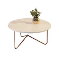 Mesa De Centro Jb 8006 Luxo Off White Pe Bronze - Moveis Jb - 1