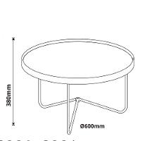 Mesa De Centro Jb 8006 Luxo Off White Pe Bronze - Moveis Jb - 6