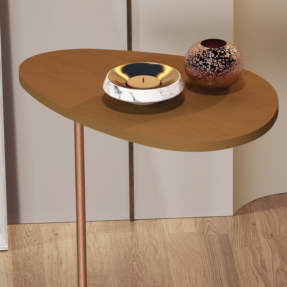 Mesa De Apoio Sofa Organic Nature Pe Bronze - Moveis Jb - 3
