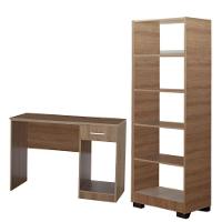 Kit Estante Para Livros Mesa Escrivaninha Giovana Mel - 1