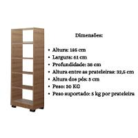 Kit Estante Para Livros Mesa Escrivaninha Giovana Mel - 9
