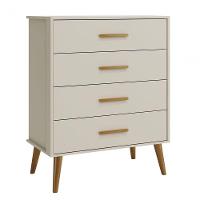 Jogo De Quarto Retrô Para Bebê Completo 4 Portas Isis Areia Fosco - Moveisaqui