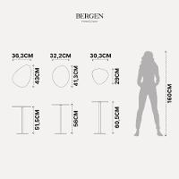 Conjunto De 3 Mesas Laterais Orgânicas Kaleo Base Champanhe Tampo Branco - 6