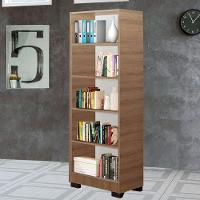 Kit 2 Estante Para Livros Onix Mel 4 Prateleira - 7