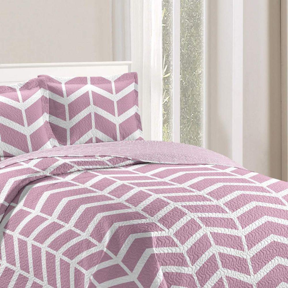 Kit Cobre Leito Casal + 2 Porta-travesseiros Patchwork Gales - 1 - 2