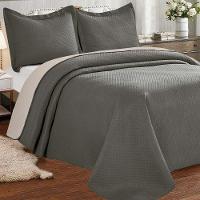 Kit Cobre Leito Casal Duas Cores Siena Liso Verde Oliva-taupe - 1