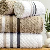 Jogo De Toalha Banhão Trento 4 Peças 100% Algodão Branco-bege - 2