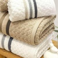 Jogo De Toalha Banhão Trento 4 Peças 100% Algodão Branco-bege - 3