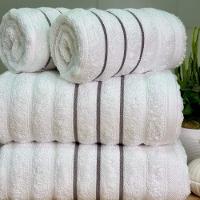 Jogo De Toalhas Wave 4 Peças 100% Algodão Fio Penteado Branco-branco - 2