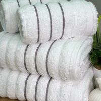 Jogo De Toalhas Wave 4 Peças 100% Algodão Fio Penteado Branco-branco - 3