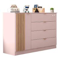 Jogo De Quarto Infantil Ayla Com Guarda Roupa E Cômoda Rosê Acetinado - Phoenix Baby Rosê Acetinado - 5