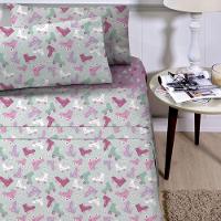 Jogo De Lençol Planeta Mágico Solteiro 3 Peças Infantil Estampado - Patins - 100% Poliéster - 1