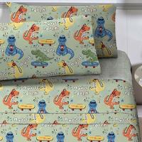 Jogo De Lençol Planeta Mágico Solteiro 3 Peças Infantil Estampado - Dinossauro - 100% Poliéster - 2