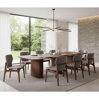 Mesa De Jantar Orgânica Tivoli 320cm X 110cm 10 Lugares Lamina Cinamomo Castanho - 2