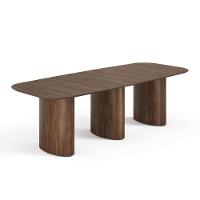 Mesa De Jantar Orgânica Tivoli 320cm X 110cm 10 Lugares Lamina Cinamomo Castanho - 3