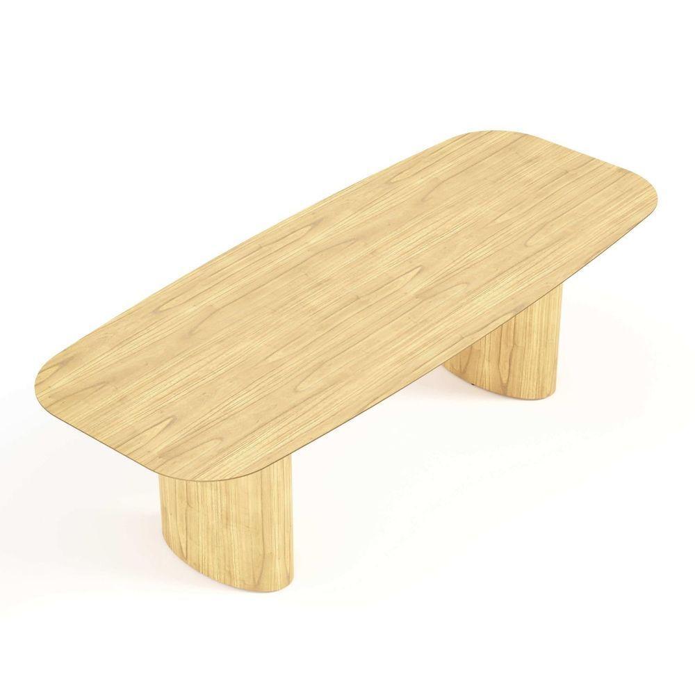 Mesa De Jantar Orgânica Tivoli 270cm X 110cm 10 Lugares Lamina Cinamomo Damasco - 2