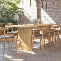 Mesa De Jantar Orgânica Tivoli 270cm X 110cm 10 Lugares Lamina Cinamomo Damasco - 3