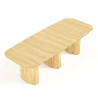 Mesa De Jantar Orgânica Tivoli 320cm X 110cm 10 Lugares Lamina Cinamomo Damasco - 1