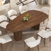 Mesa De Jantar Orgânica Breeze 2,40 X 1,20m 9 Lugares Lâmina Natural De Madeira Castanho - 2