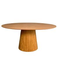 Mesa De Jantar Cone Oval 135x90 Cm Tampo Freijó Base Freijó - 1
