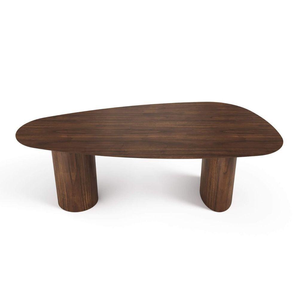 Mesa De Jantar Orgânica Breeze 2,20 X 1,20m 8 Lugares Lâmina Natural De Madeira Castanho - 1