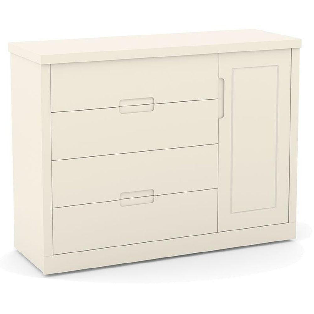 Quarto De Bebe 4 Portas Tutto New Off White Com Capitonê New Boucle - Matic - 4