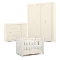Quarto De Bebe 4 Portas Tutto New Off White Com Capitonê New Boucle - Matic - 1
