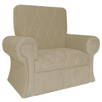 Poltrona Natalina Papai Noel Santa Claus Suede Cor Bege - 2