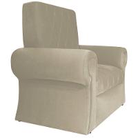 Poltrona Natalina Papai Noel Santa Claus Suede Cor Bege - 6