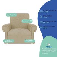 Poltrona Natalina Papai Noel Santa Claus Suede Bege