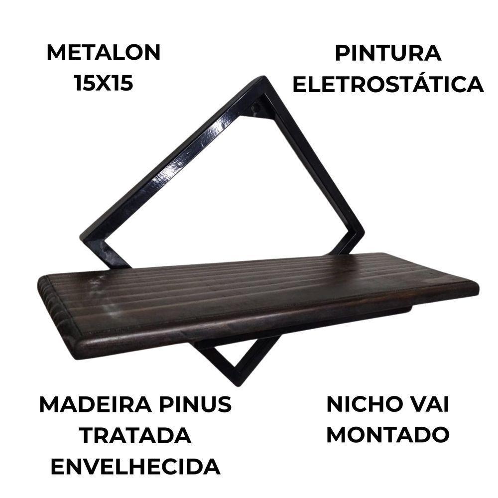 Nicho Multiuso Suspenso Industrial Prateleira Lavanderia Cozinha Sala - 4