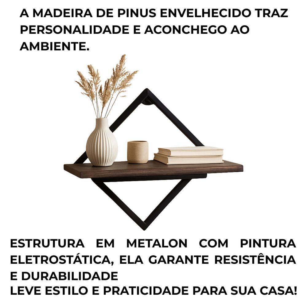 Nicho Multiuso Suspenso Industrial Prateleira Lavanderia Cozinha Sala - 5