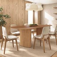 Mesa De Jantar Orgânica Tivoli 240cm X 110cm 9 Lugares Lamina Cinamomo Mel - 2