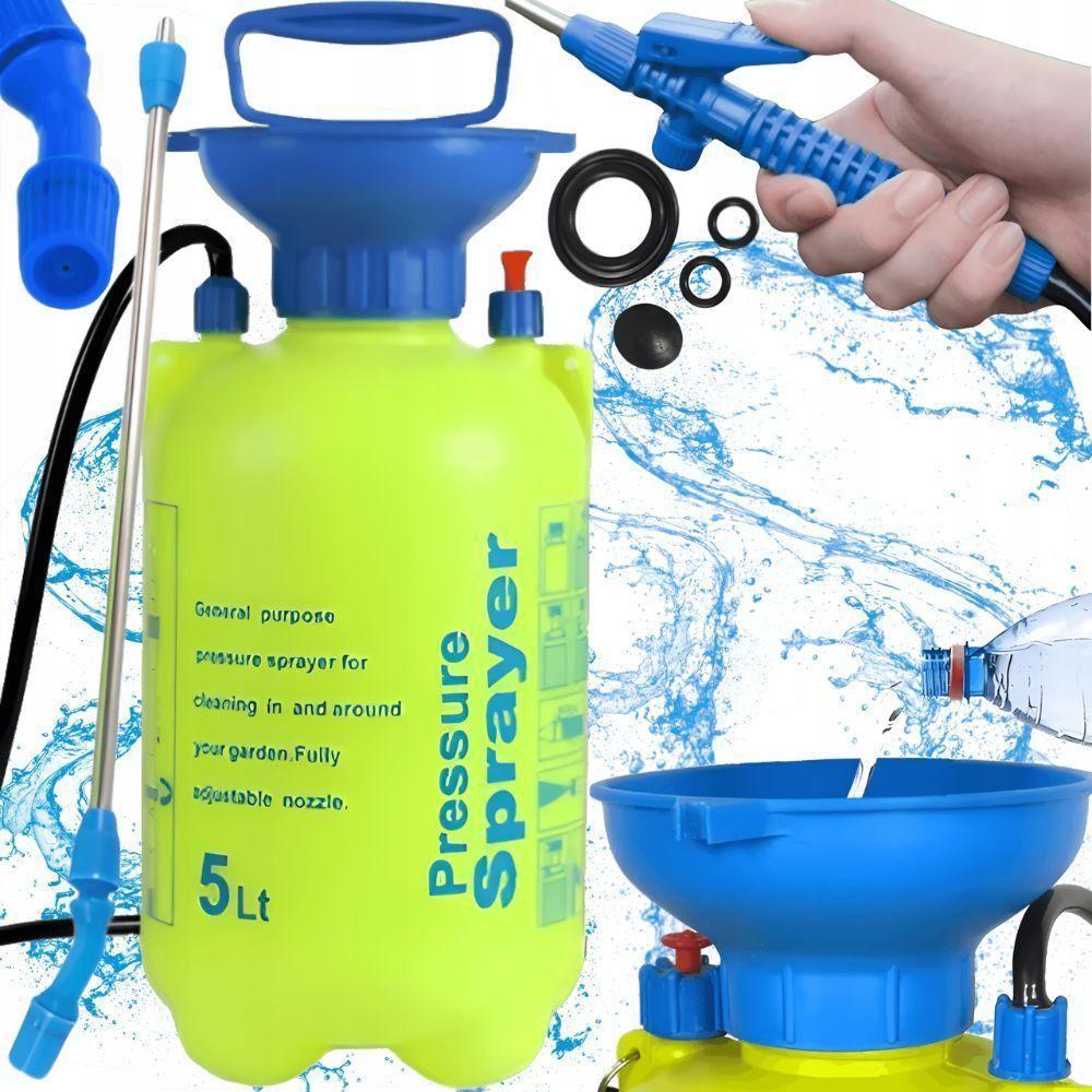 Pulverizador Agricola Borrifador Manual 5 Litros Bomba Veneno Grande De Compressao Detetizacao Lateral Alta Pressao - 4